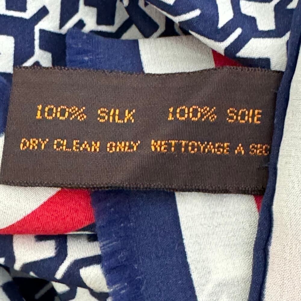 Yves Saint Laurent‎ Scarf/Shawl Silk Red/White/Blue - Picture 6 of 6